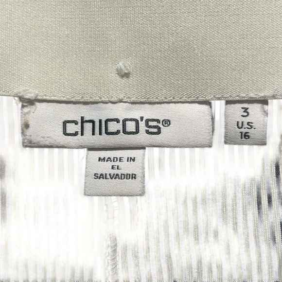 Chico's Women's Blue White Striped Capri Pants Size 16 Multicolor Casual - Picture 6 of 8